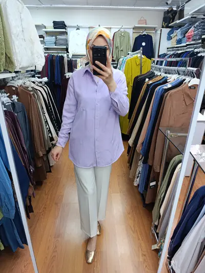 Lila Tensel Tunik